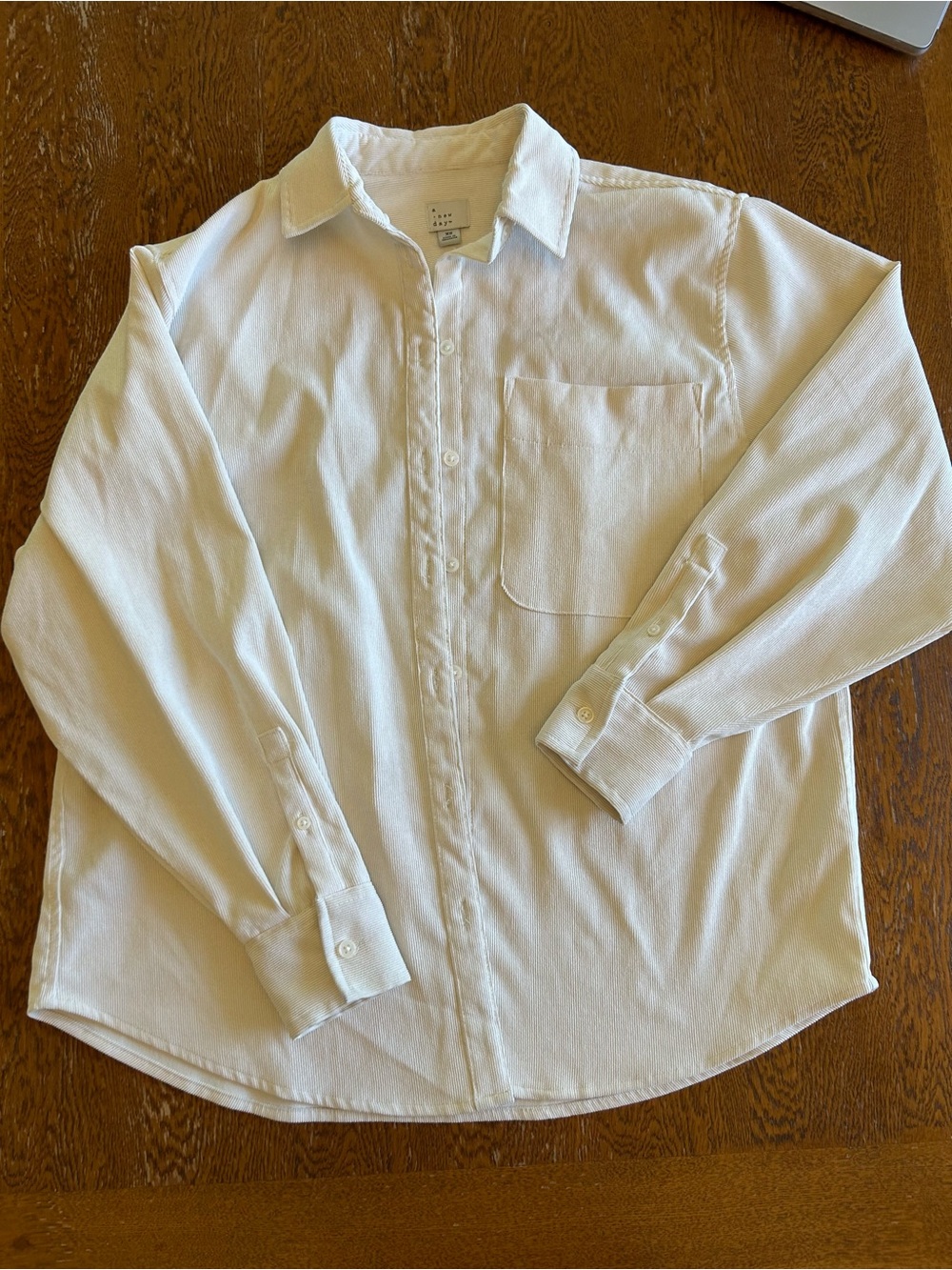 a new day White Long-Sleeve Button-Down Shirt